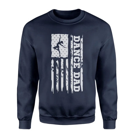 dance dad vertical flag on a sweatshirt with a white graphic