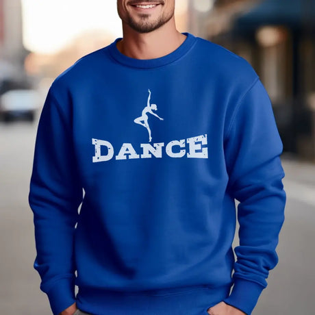 basic dance with dancer icon on a sweatshirt with a white graphic