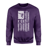 gymnastics grandpa vertical flag on a sweatshirt with a white graphic