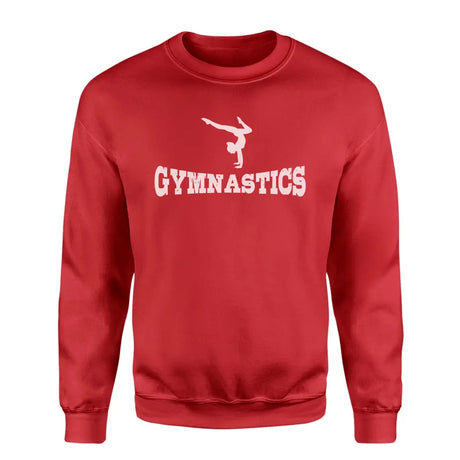 basic gymnastics with gymnast icon on a sweatshirt with a white graphic