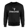 basic gymnastics with gymnast icon on a sweatshirt with a white graphic