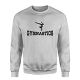 basic gymnastics with gymnast icon on a sweatshirt with a black graphic