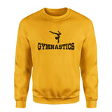 basic gymnastics with gymnast icon on a sweatshirt with a black graphic