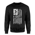 volleyball grandma vertical flag on a sweatshirt with a white graphic