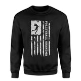 volleyball grandma vertical flag on a sweatshirt with a white graphic