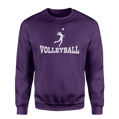 basic volleyball with volleyball player icon on a sweatshirt with a white graphic