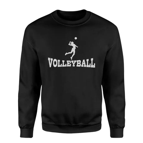 basic volleyball with volleyball player icon on a sweatshirt with a white graphic