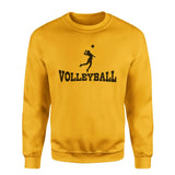 basic volleyball with volleyball player icon on a sweatshirt with a black graphic