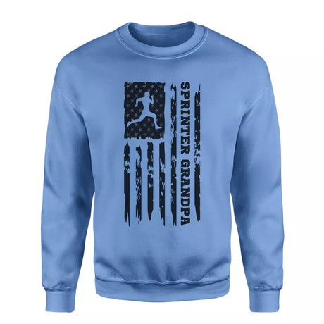 sprint grandpa vertical flag on a sweatshirt with a black graphic