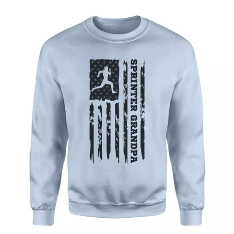 sprint grandpa vertical flag on a sweatshirt with a black graphic