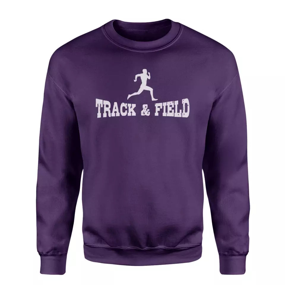 basic sprint with sprinter icon on a sweatshirt with a white graphic