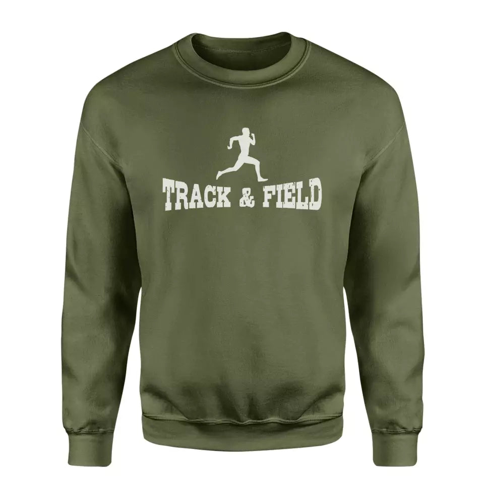 basic sprint with sprinter icon on a sweatshirt with a white graphic