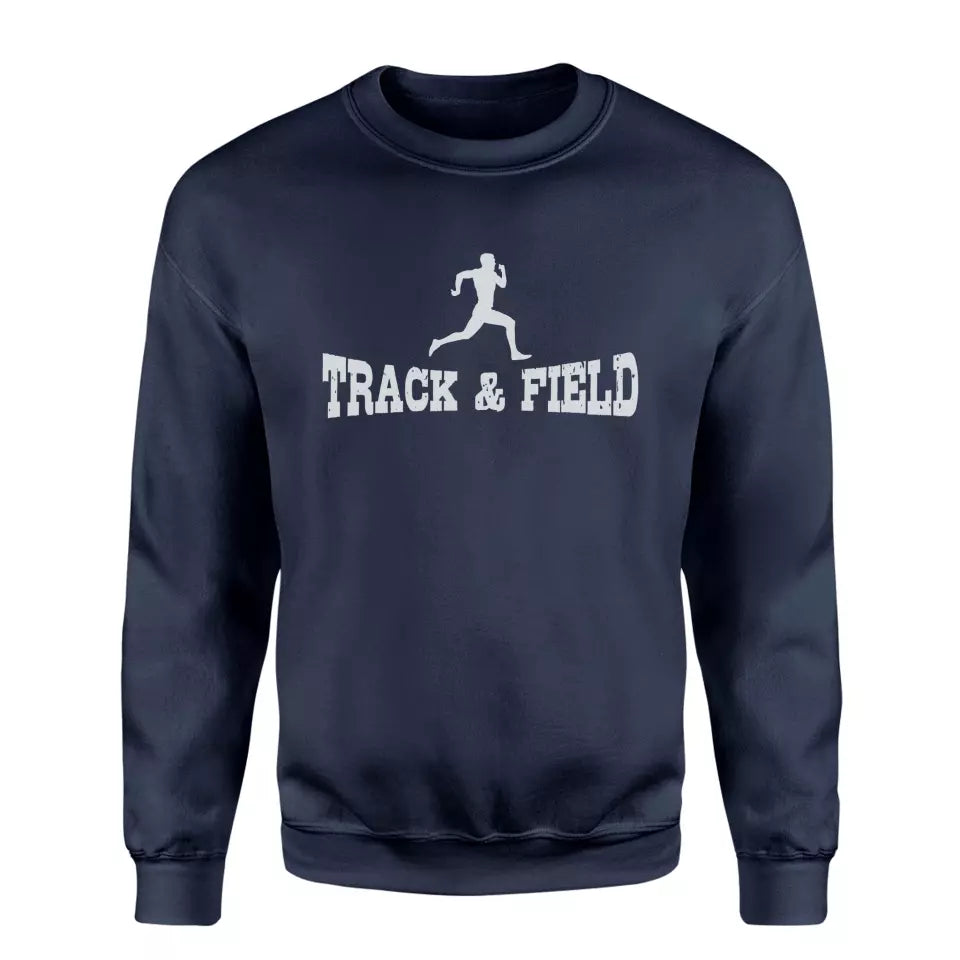 basic sprint with sprinter icon on a sweatshirt with a white graphic