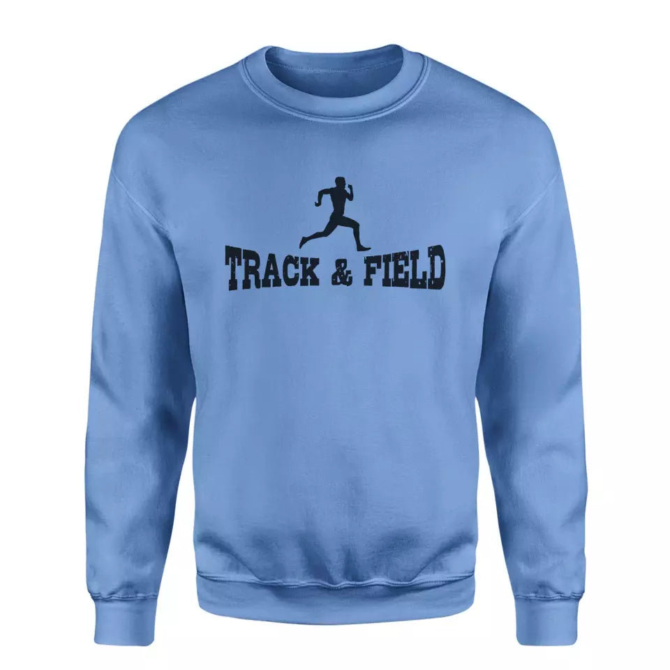 basic sprint with sprinter icon on a sweatshirt with a black graphic