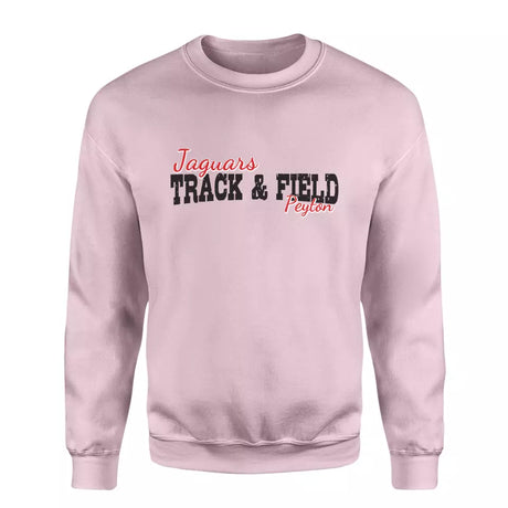 custom sprint mascot and sprinter name on a sweatshirt with a black graphic