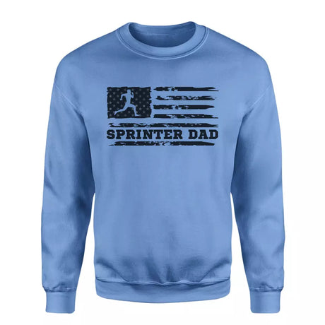 sprint dad horizontal flag on a sweatshirt with a black graphic