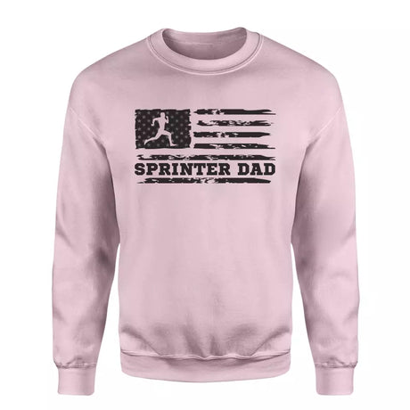 sprint dad horizontal flag on a sweatshirt with a black graphic