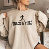 basic sprint with sprinter icon on a sweatshirt with a black graphic