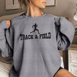 basic sprint with sprinter icon on a sweatshirt with a black graphic