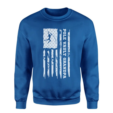 pole vault grandpa vertical flag on a sweatshirt with a white graphic