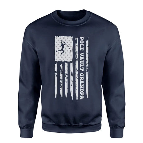 pole vault grandpa vertical flag on a sweatshirt with a white graphic