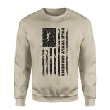 pole vault grandma vertical flag on a sweatshirt with a black graphic