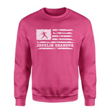 javelin grandpa horizontal flag on a sweatshirt with a white graphic