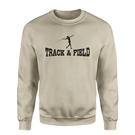 basic javelin with javelin thrower icon on a sweatshirt with a black graphic