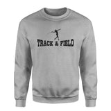 basic javelin with javelin thrower icon on a sweatshirt with a black graphic