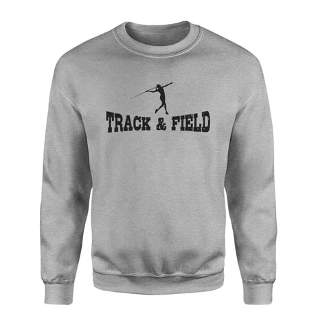 basic javelin with javelin thrower icon on a sweatshirt with a black graphic