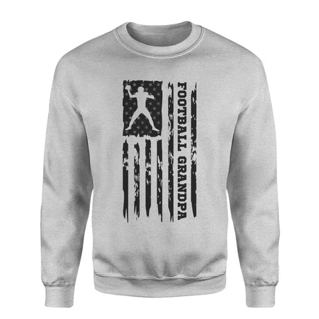 football grandpa vertical flag on a sweatshirt with a black graphic