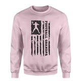 football grandpa vertical flag on a sweatshirt with a black graphic