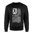 football grandpa vertical flag on a sweatshirt with a white graphic