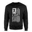 football grandma vertical flag on a sweatshirt with a white graphic