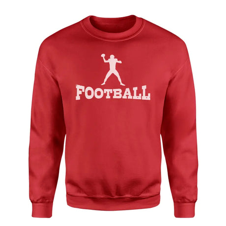 basic football with football player icon on a sweatshirt with a white graphic