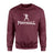 basic football with football player icon on a sweatshirt with a white graphic