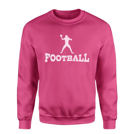 basic football with football player icon on a sweatshirt with a white graphic