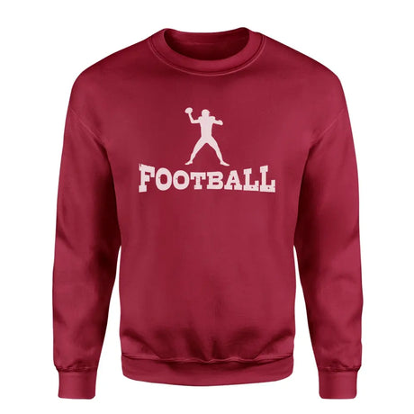 basic football with football player icon on a sweatshirt with a white graphic