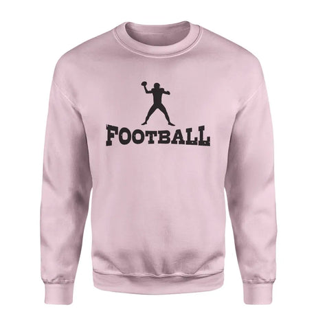 basic football with football player icon on a sweatshirt with a black graphic