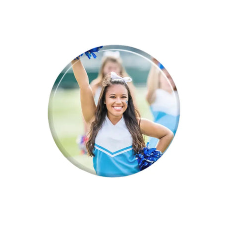 Custom Cheerleader Photo Button