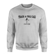 hurdles dad with hurdler icon and hurdler name on a sweatshirt with a black graphic