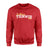 Custom Tennis Mascot and Tennis Player Name on a Sweatshirt with a White Graphic