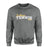 Custom Tennis Mascot and Tennis Player Name on a Sweatshirt with a White Graphic