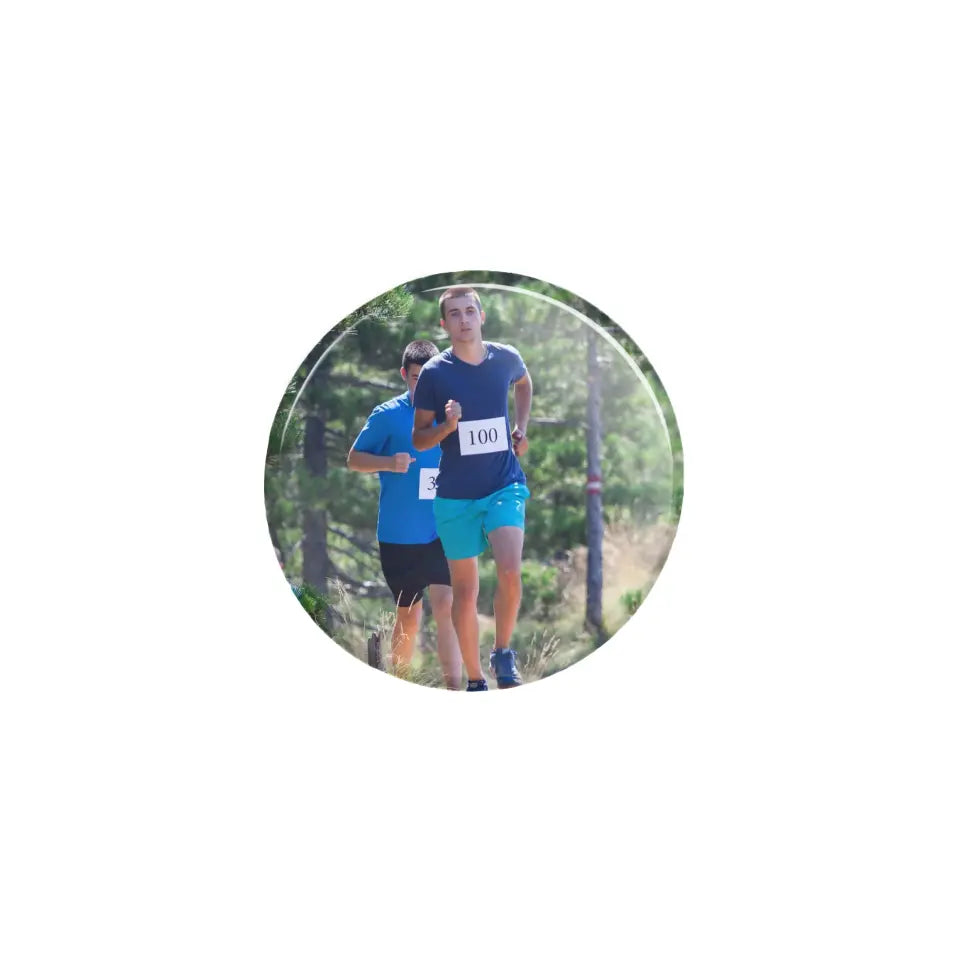 custom cross country runner photo button