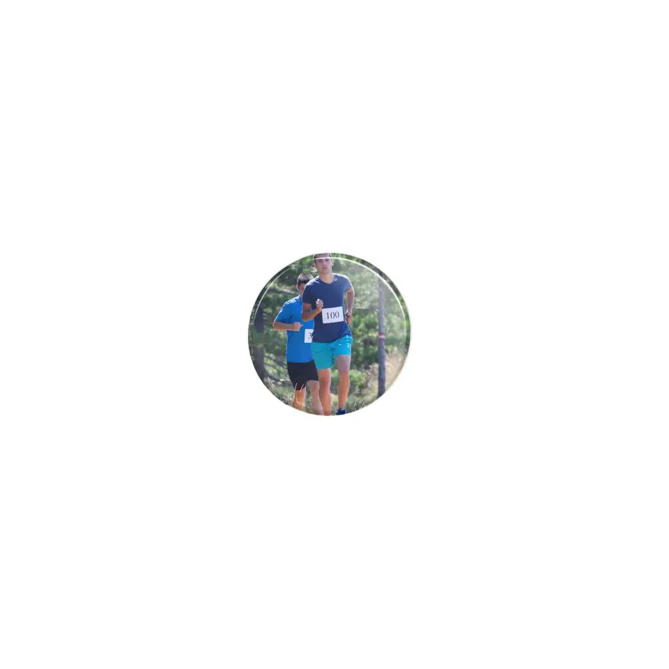 custom cross country runner photo button