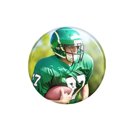 Custom Football Player Photo on a Button