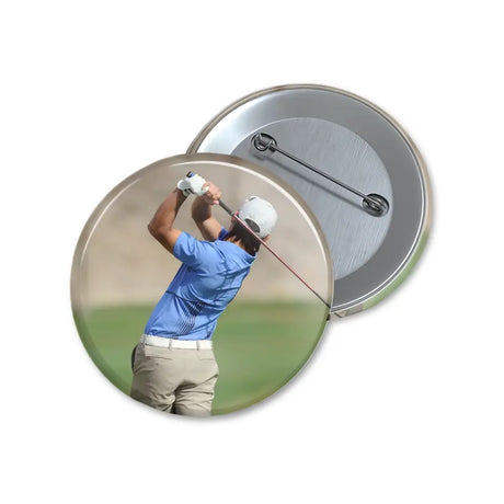 custom golfer photo button