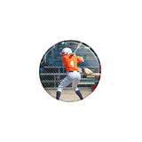 custom softball player photo button