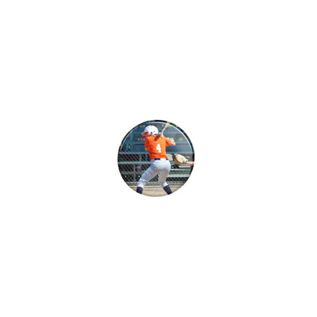 custom softball player photo button