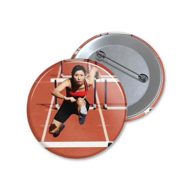 custom hurdler photo button